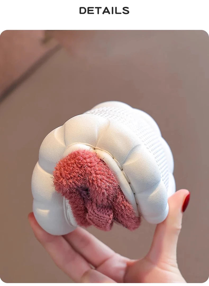 Girls Cotton Plush Slippers