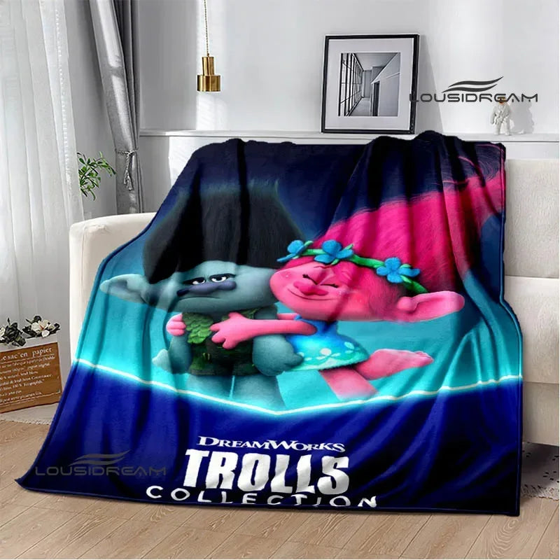 Trolls Cartoon Flannel Blanket