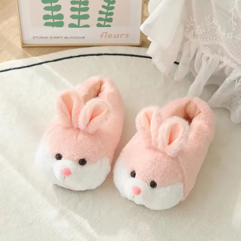 Rabbit Cotton Plush Slippers