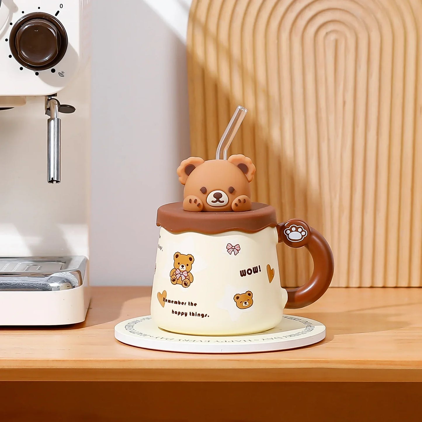 Bear Lid Ceramic Mug