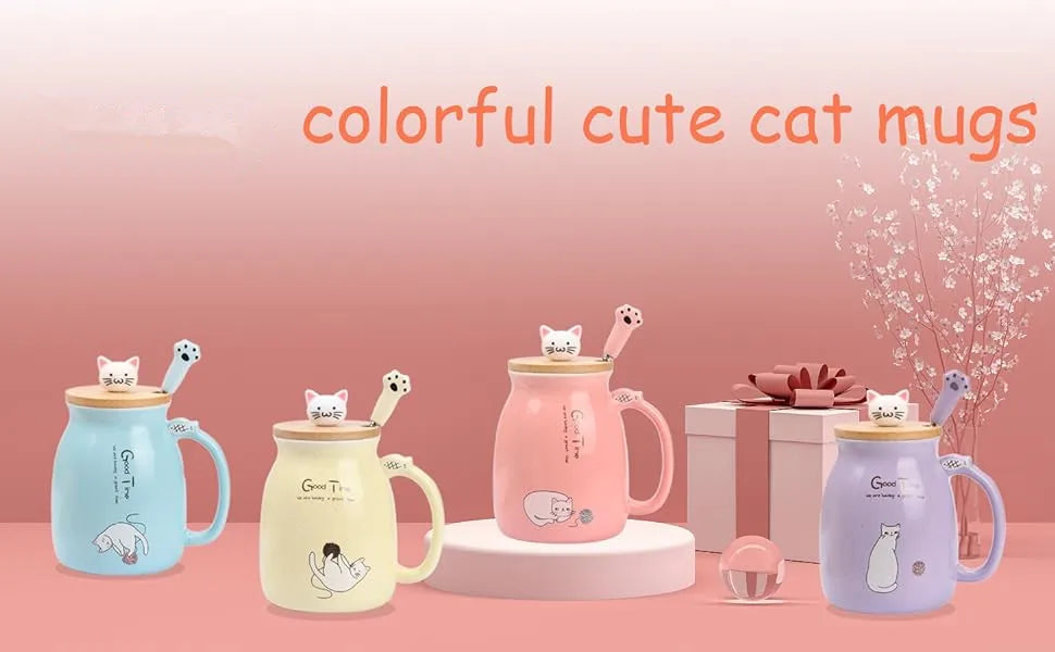 Cat Lid Ceramic Mug