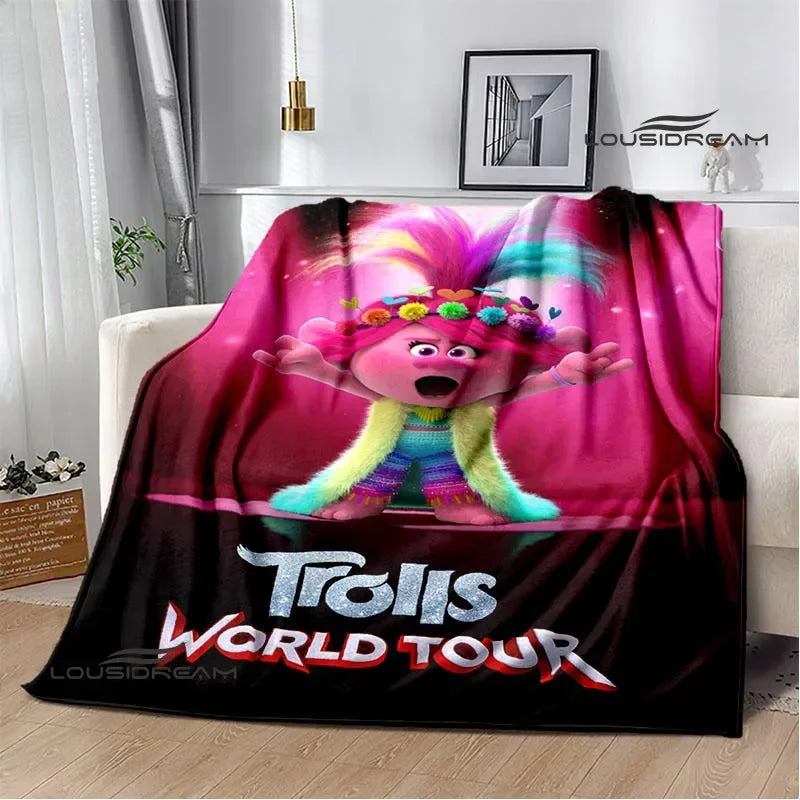 Trolls Cartoon Flannel Blanket