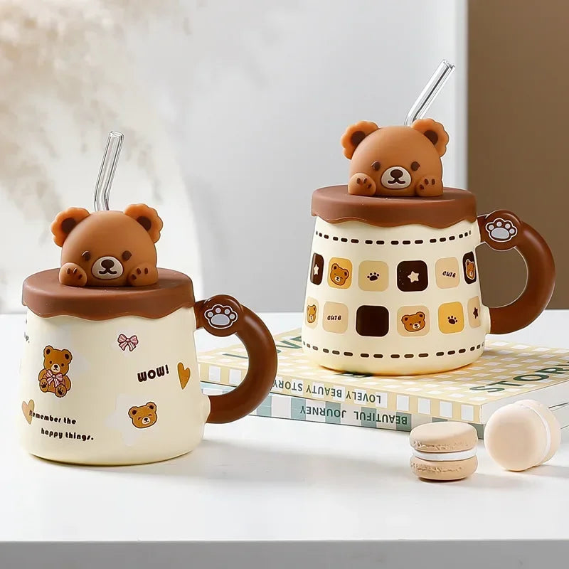 Bear Lid Ceramic Mug