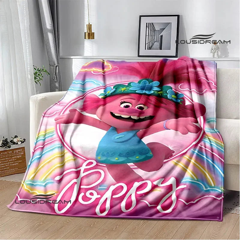 Trolls Cartoon Flannel Blanket