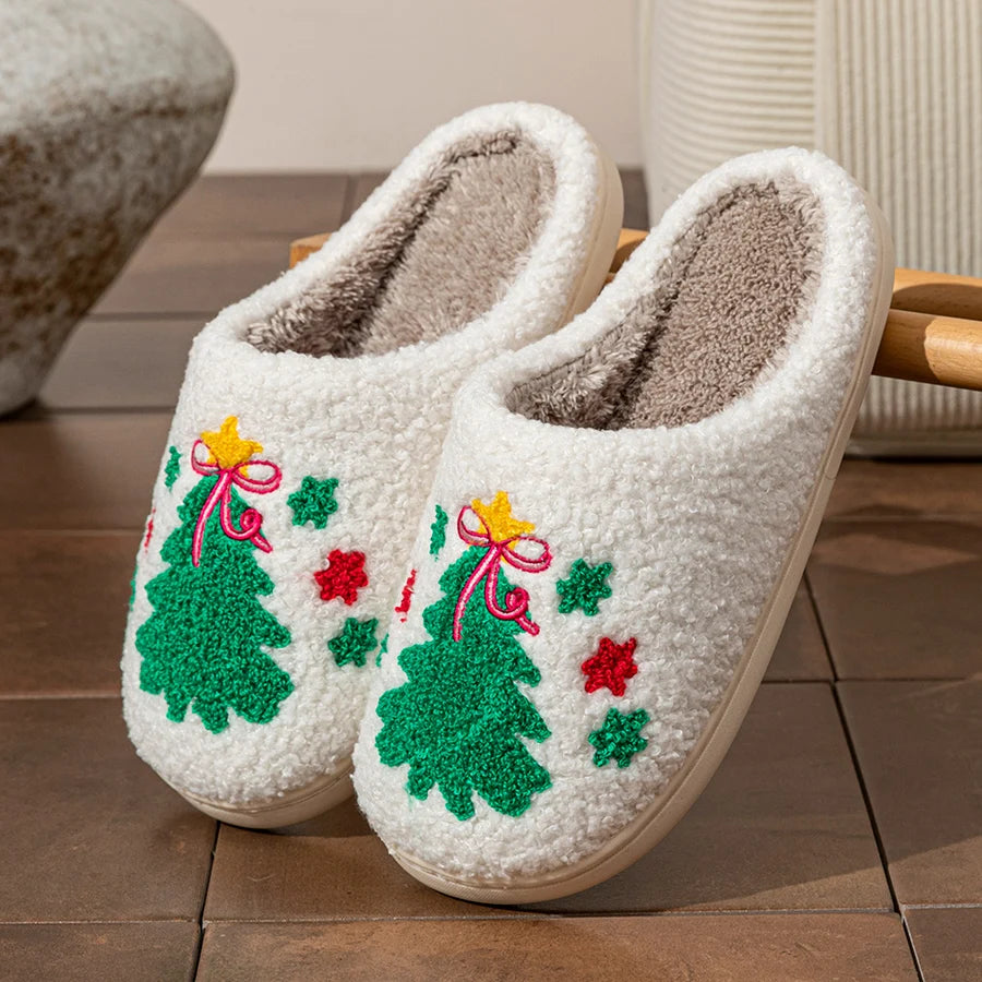 Christmas Tree Cozy Slippers