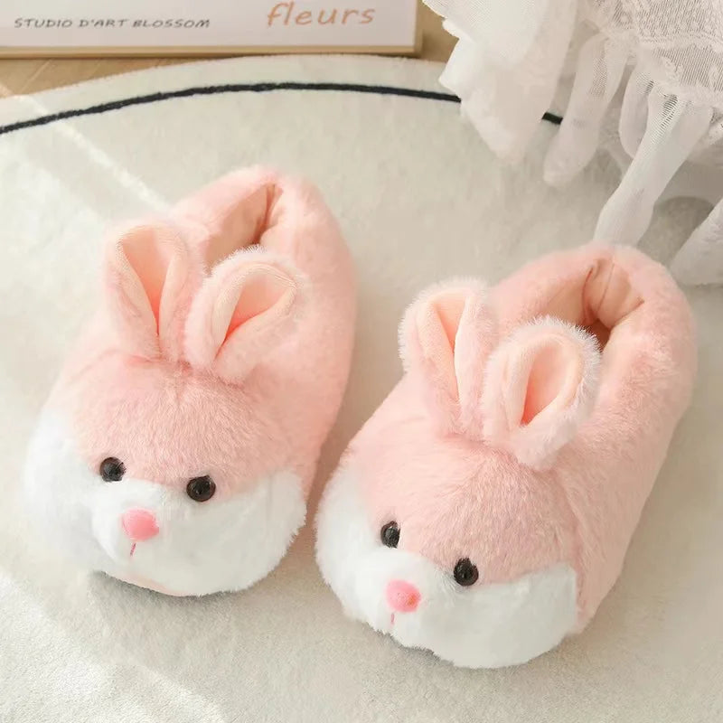 Rabbit Cotton Plush Slippers