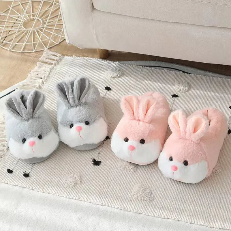 Rabbit Cotton Plush Slippers
