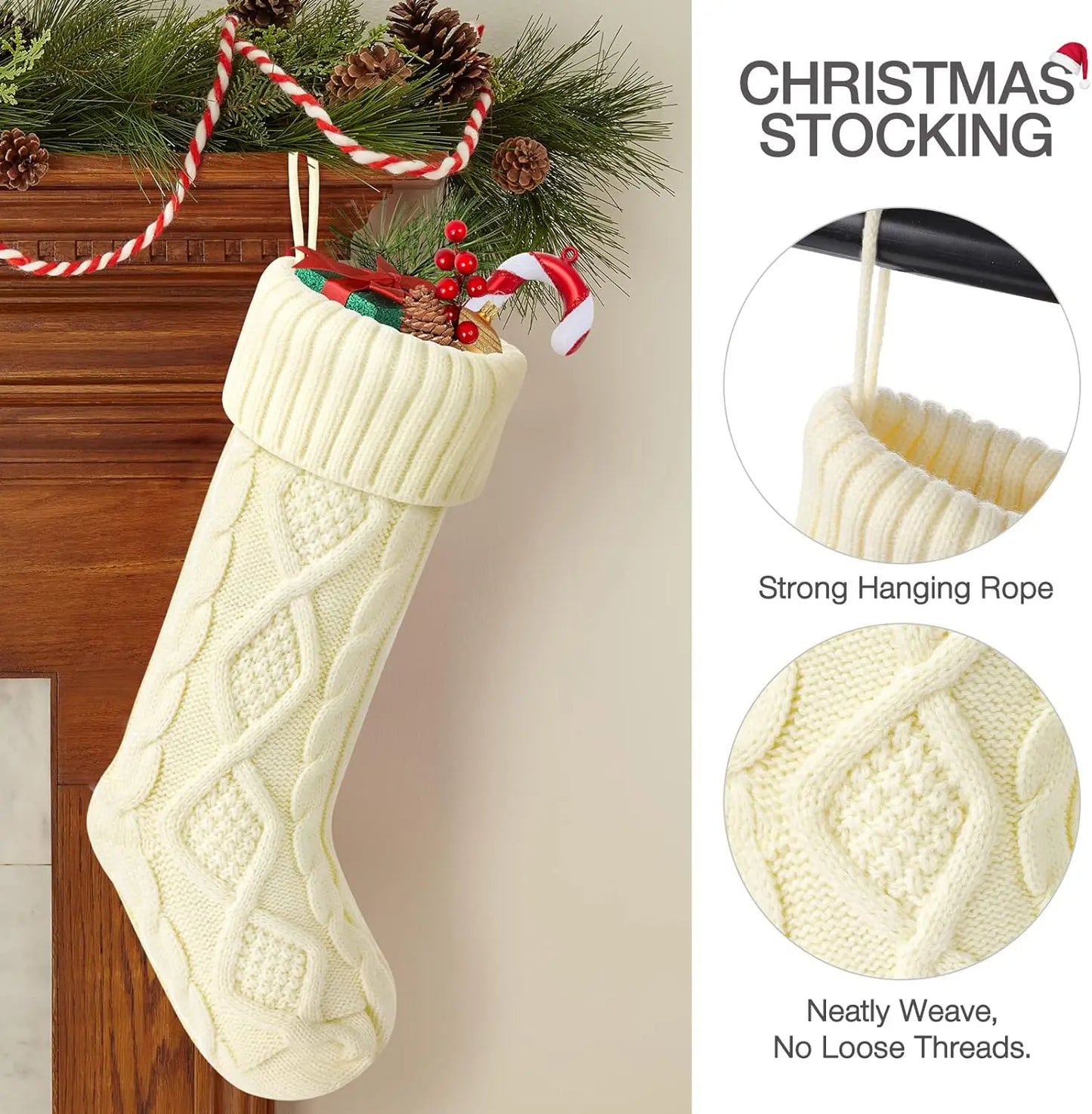 Cozy Knit Christmas Stocking