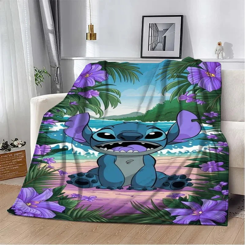Stitch Cartoon Plush Blanket
