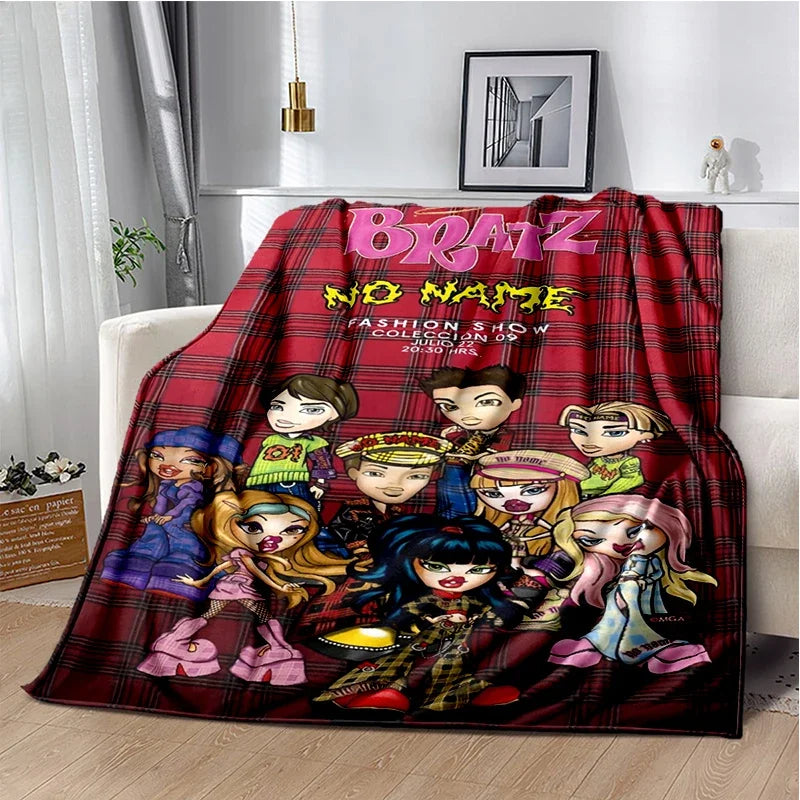 Bratz Cartoon Flannel Throw