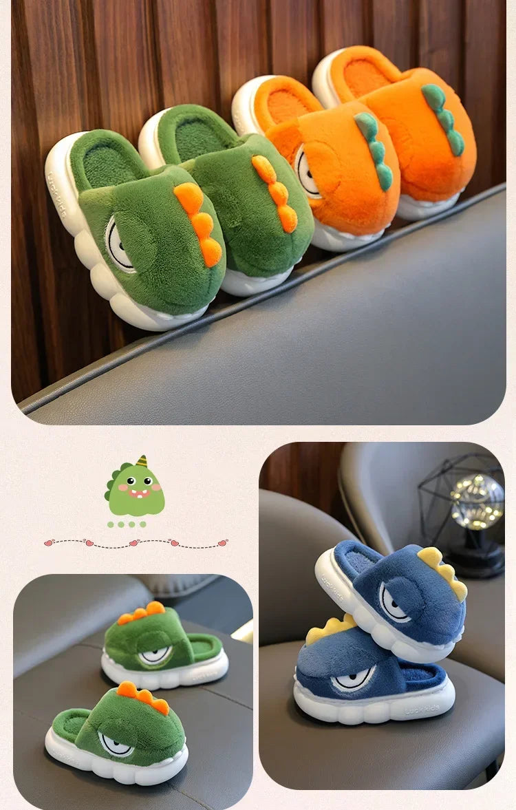 Dinosaur Plush Slippers