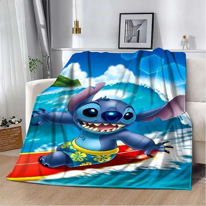 Stitch Cartoon Plush Blanket