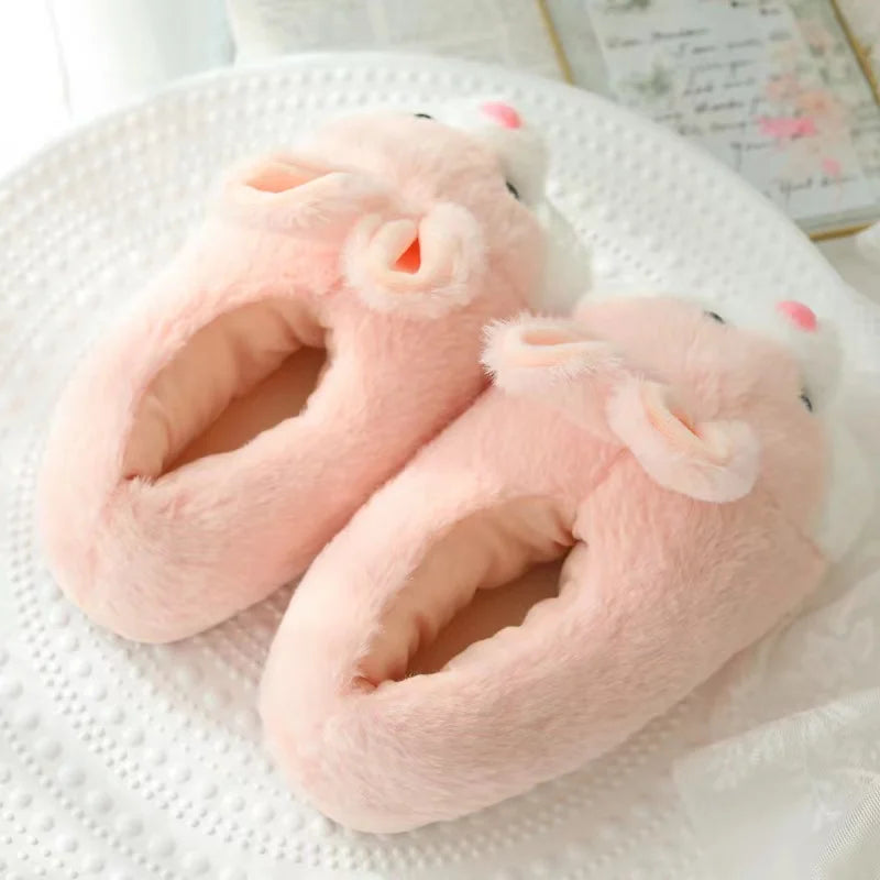 Rabbit Cotton Plush Slippers