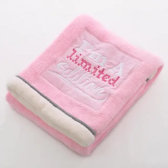 Baby Embroidery Flannel Blanket