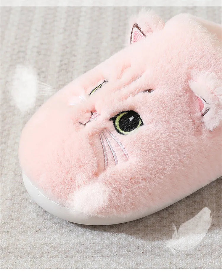 Cat Plush Winter Slippers