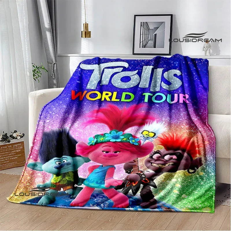 Trolls Cartoon Flannel Blanket