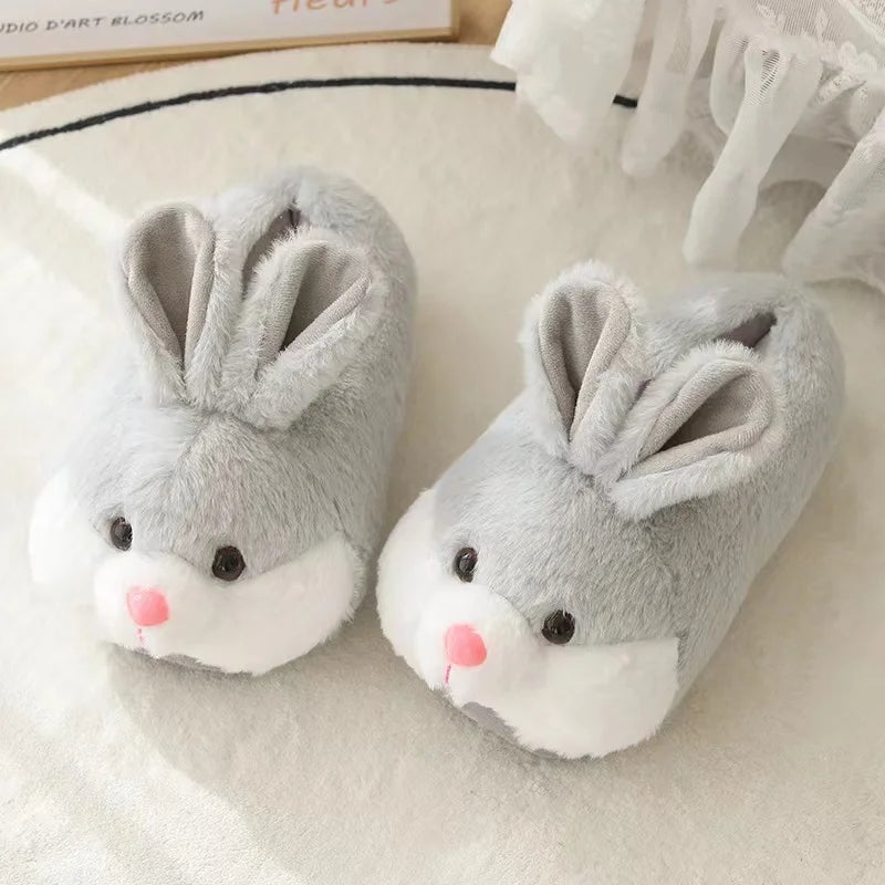 Rabbit Cotton Plush Slippers