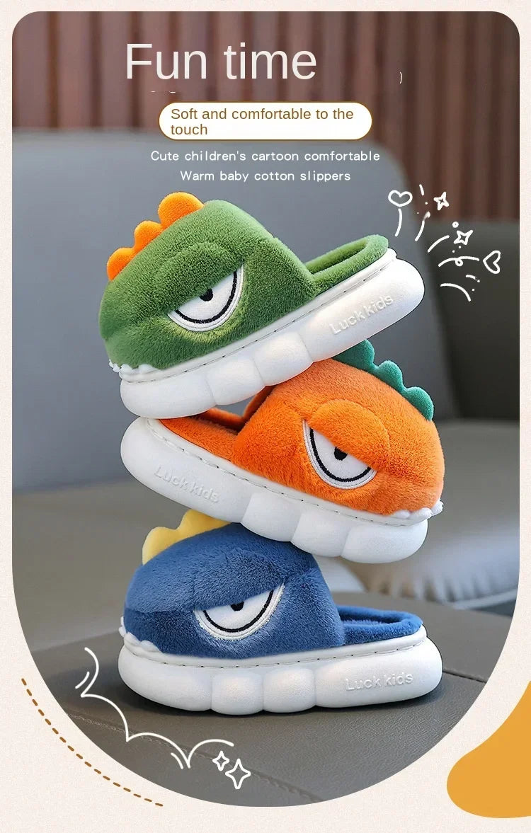 Dinosaur Plush Slippers