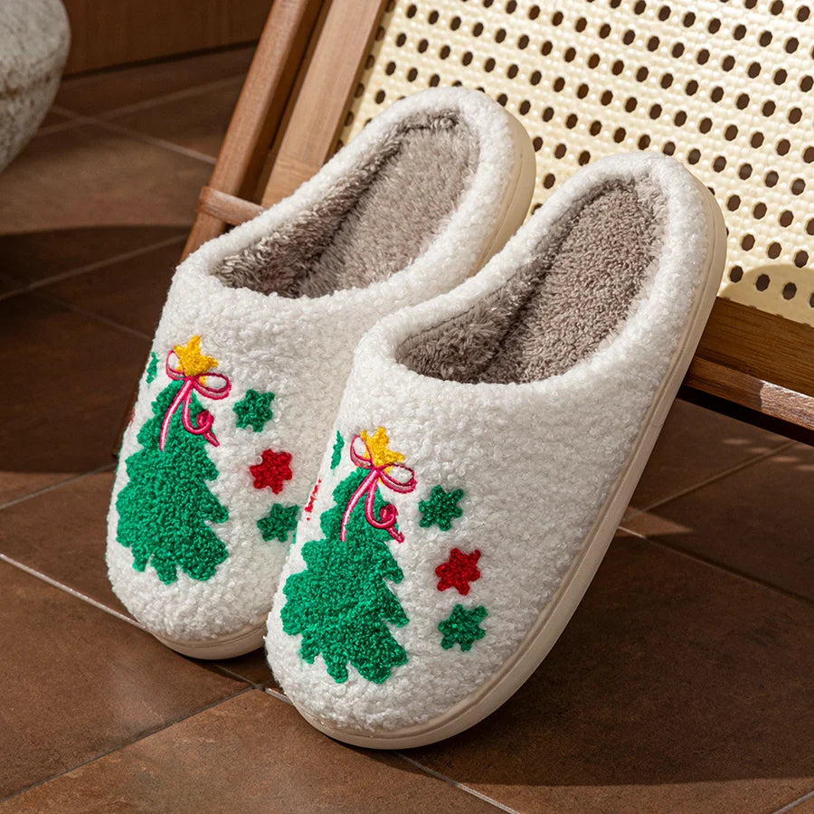 Christmas Tree Cozy Slippers