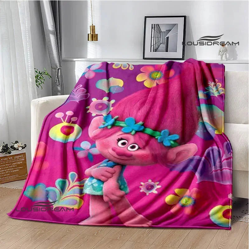 Trolls Cartoon Flannel Blanket
