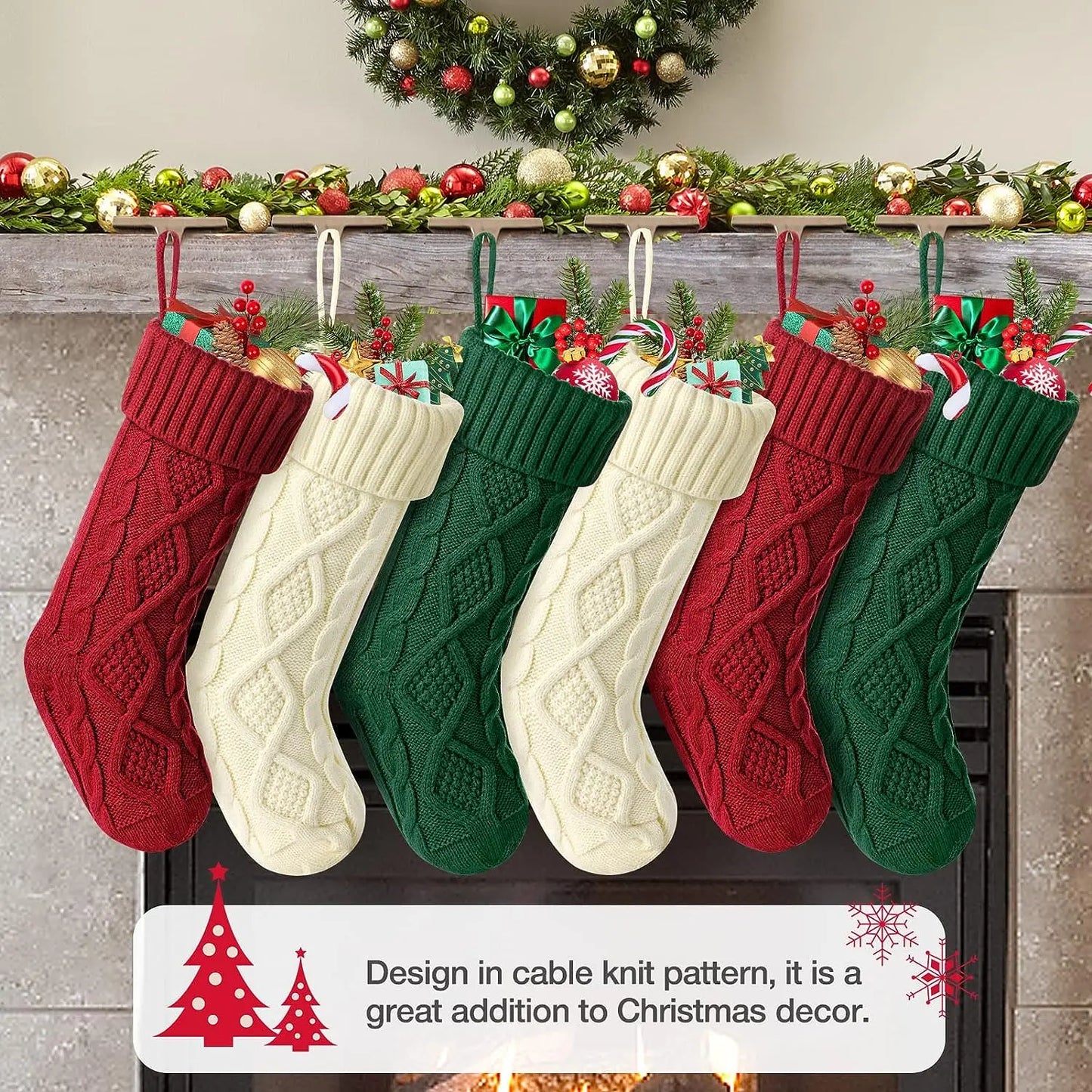 Cozy Knit Christmas Stocking