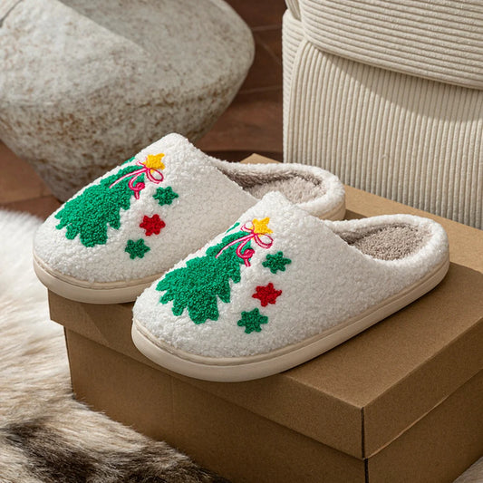Christmas Tree Cozy Slippers