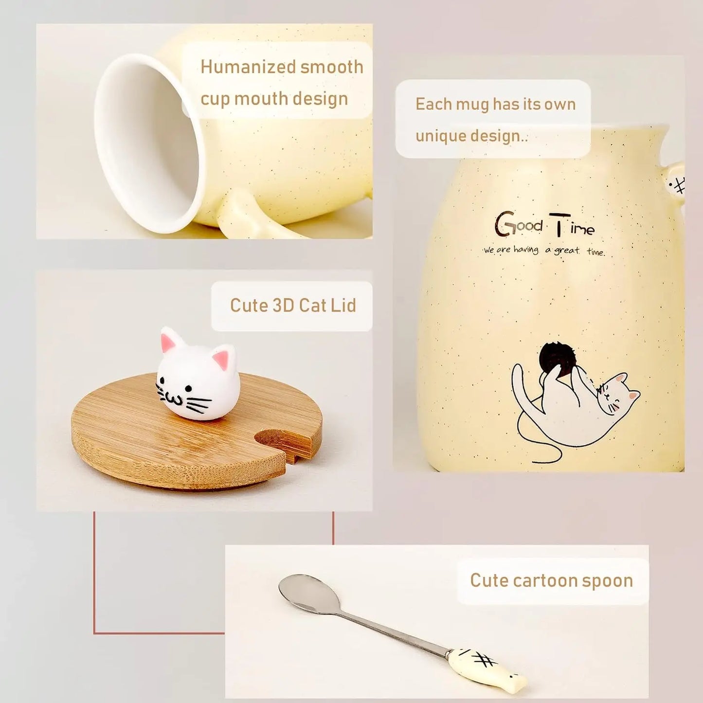 Cat Lid Ceramic Mug