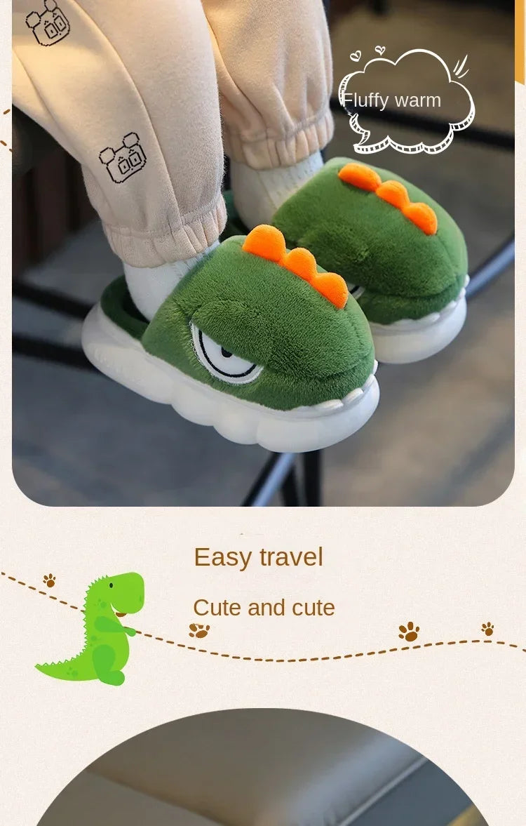 Dinosaur Plush Slippers