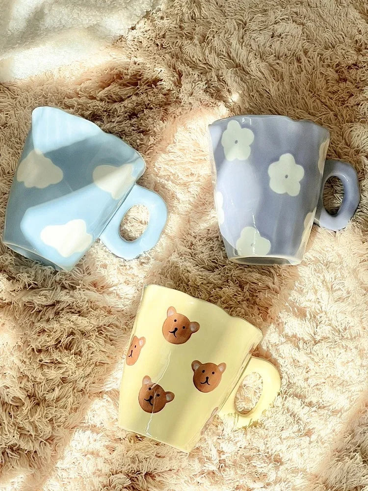 Hand Painted Flower Mug