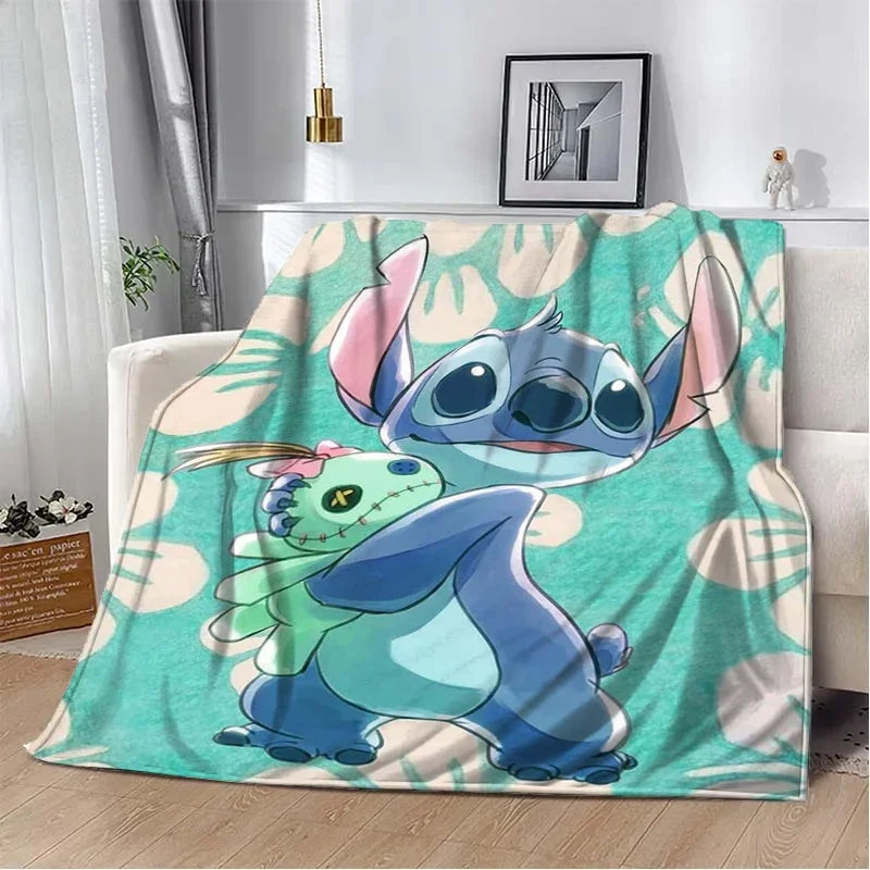 Stitch Cartoon Plush Blanket