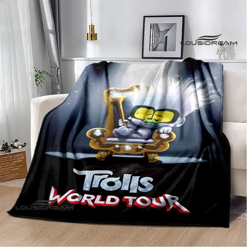 Trolls Cartoon Flannel Blanket
