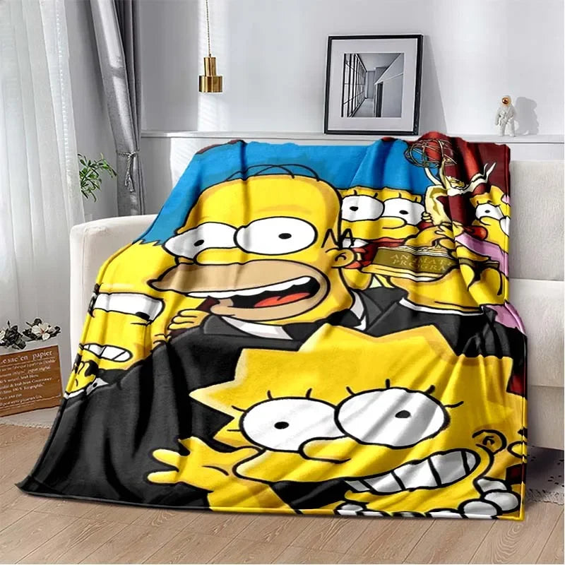 Simpsons Cartoon Throw Blanket