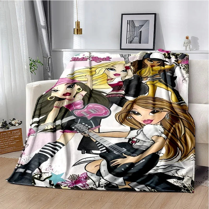 Bratz Cartoon Flannel Throw