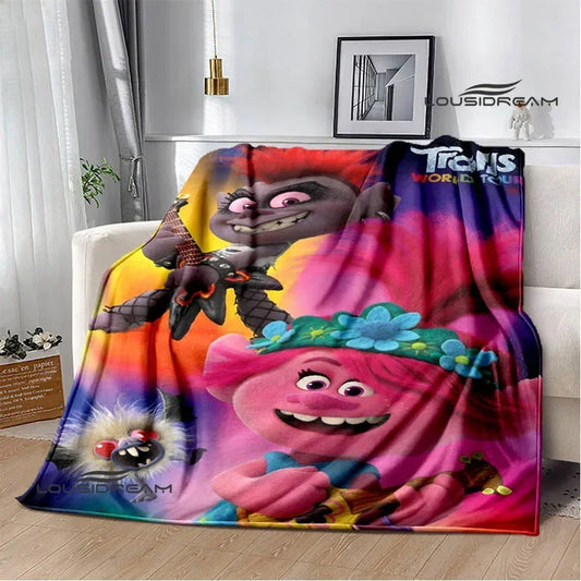 Trolls Cartoon Flannel Blanket