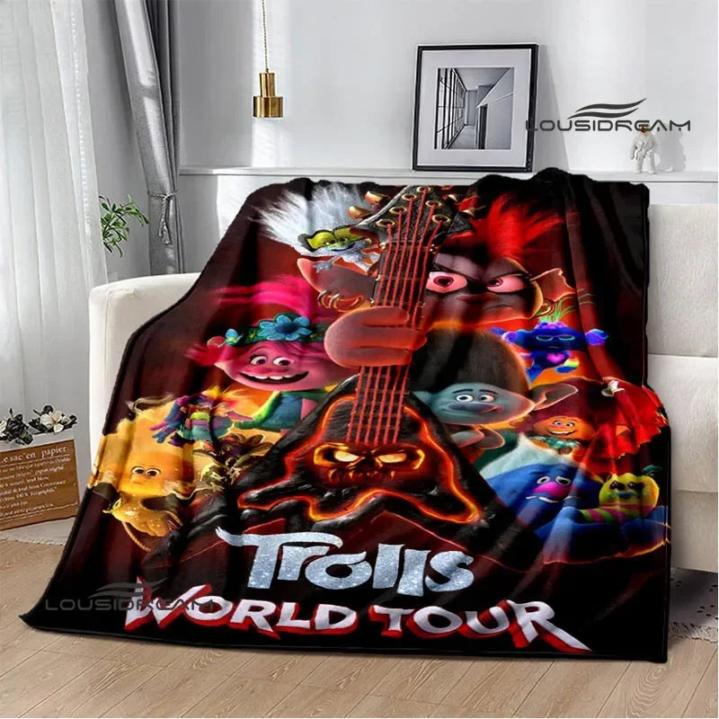 Trolls Cartoon Flannel Blanket