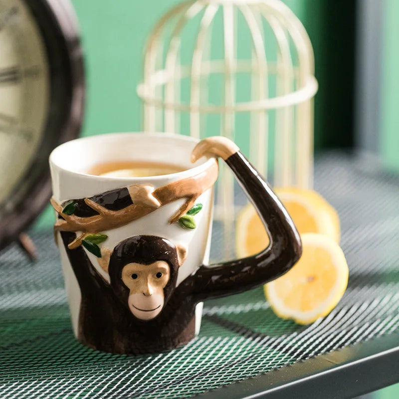 Cartoon Monkey Ceramic Mug