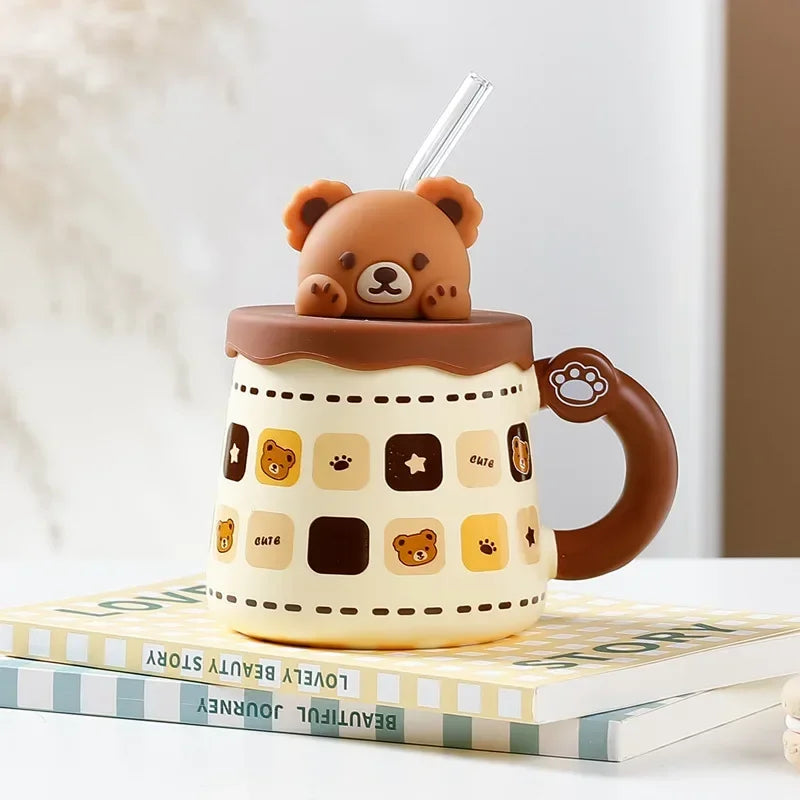 Bear Lid Ceramic Mug