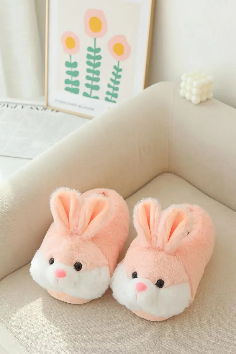 Rabbit Cotton Plush Slippers