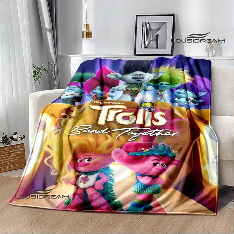 Trolls Cartoon Flannel Blanket