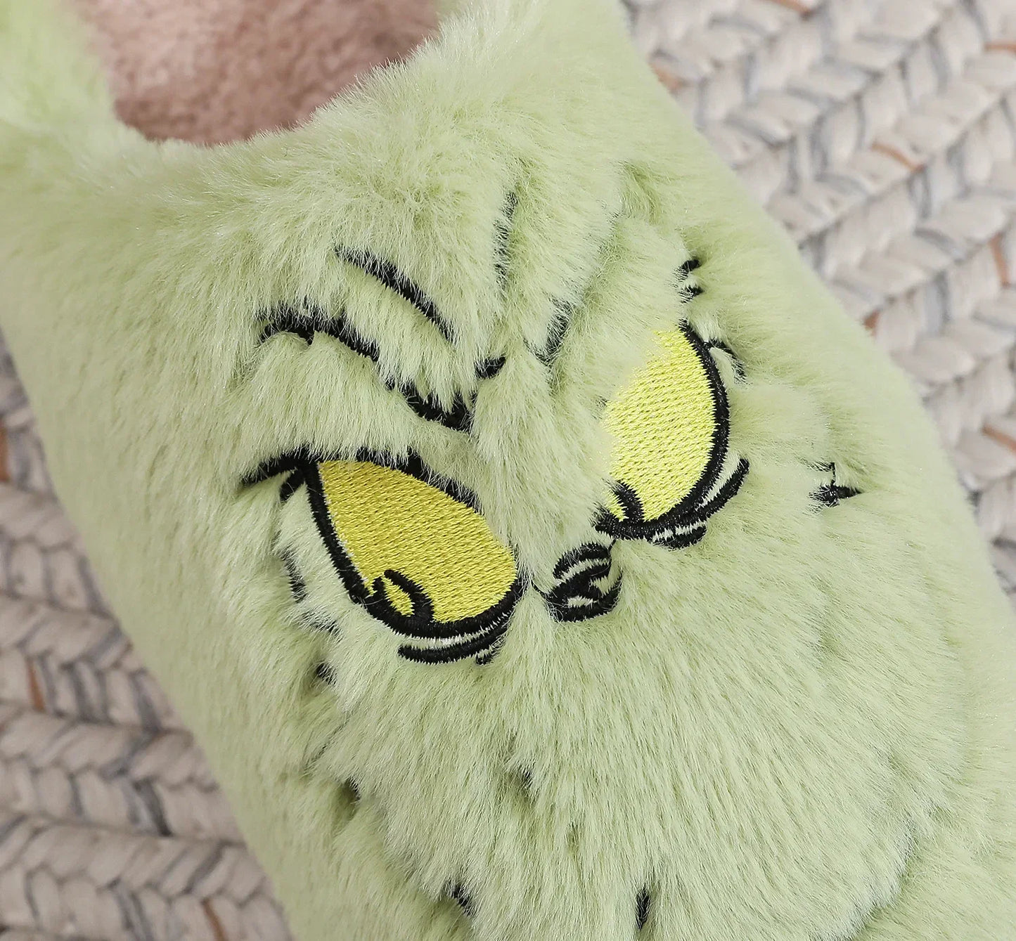 Green Monster Plush Slippers