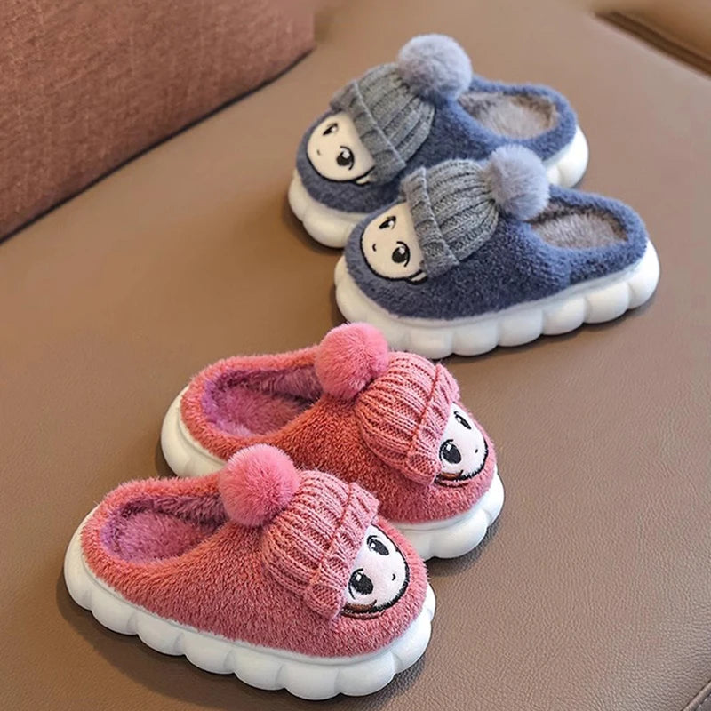 Girls Cotton Plush Slippers
