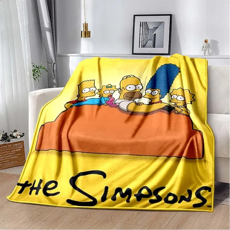 Simpsons Cartoon Throw Blanket