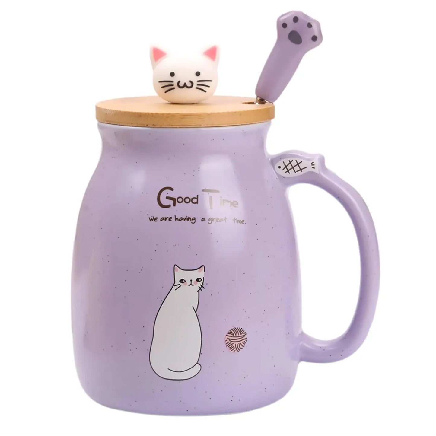Cat Lid Ceramic Mug
