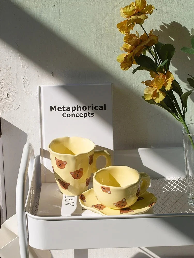 Hand Painted Flower Mug