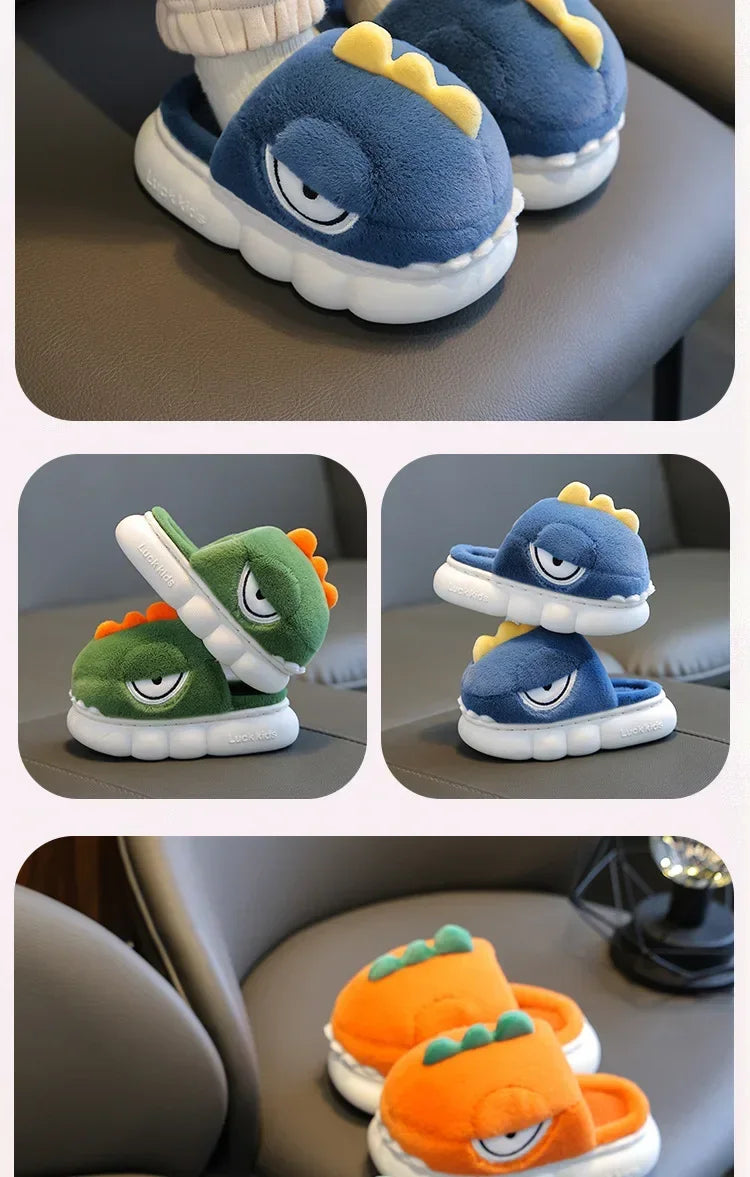Dinosaur Plush Slippers