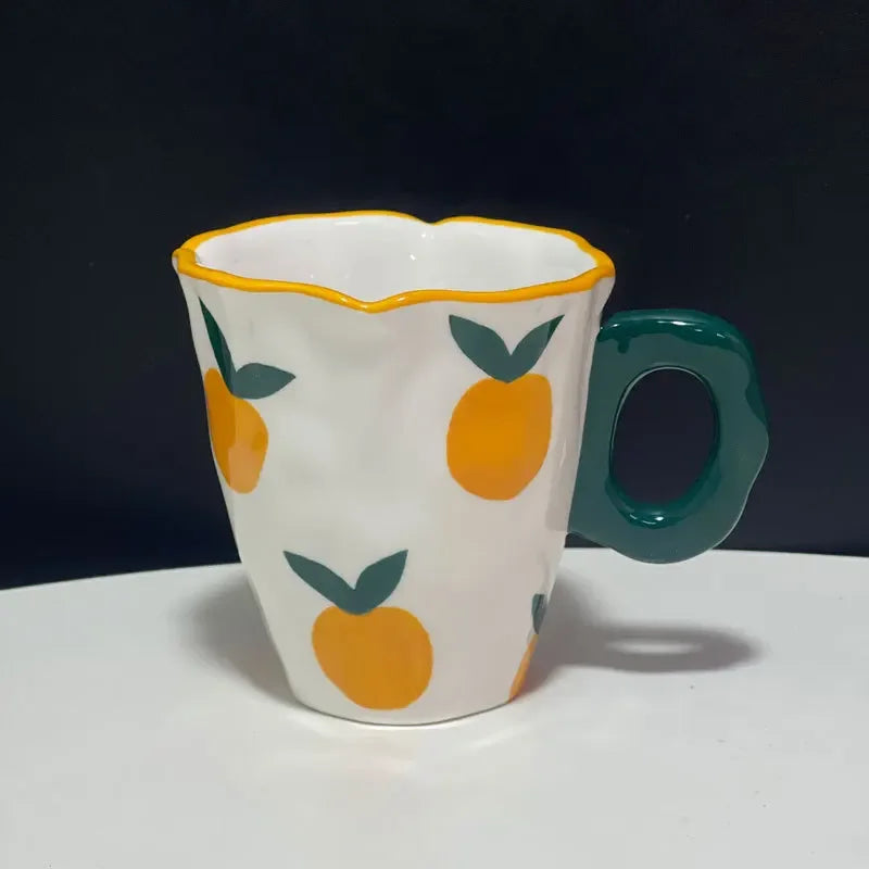 Hand Painted Flower Mug
