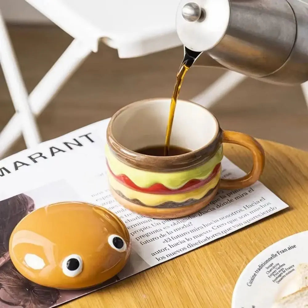 Cartoon Hamburger Coffee Cup