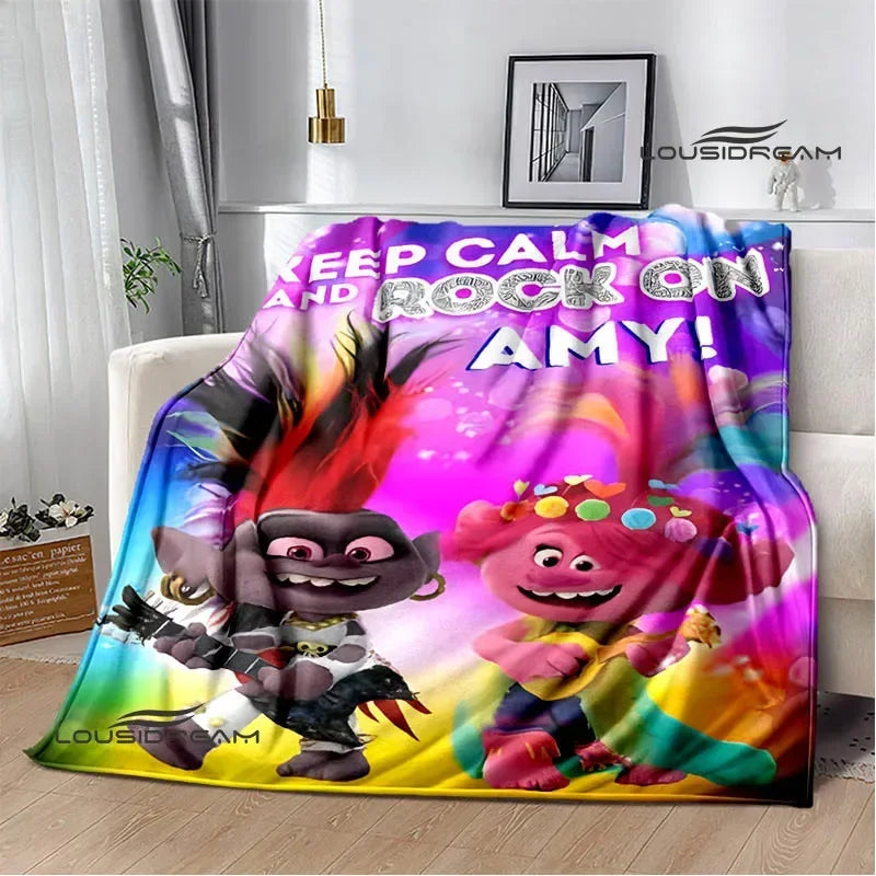 Trolls Cartoon Flannel Blanket
