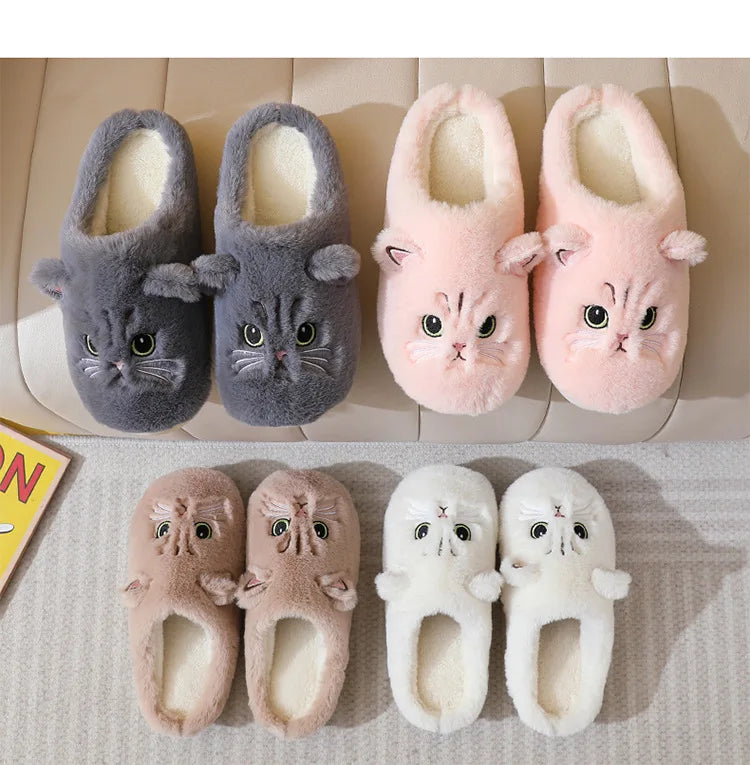 Cat Plush Winter Slippers