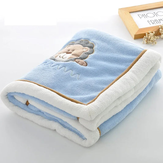 Baby Embroidery Flannel Blanket